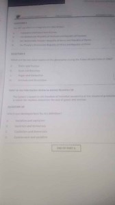 QUESTION 8The 38th parallel is an imaginary line that divides:... | Filo