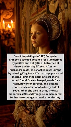 Women In World History on Instagram: "Françoise d'Amboise, was a French Carmelite nun. #catholichistory #history #nun #fyp #viral #DidYouKnow"