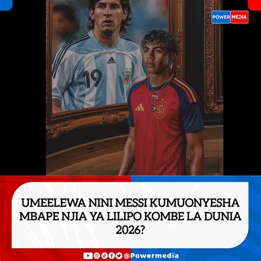 UMEELEWA NINI KUMUONA MESSI AKIMUONYESHA MBAPPE NJIA YA LILIPO KOMBE LA DUNIA 2026? Wenzetu wa mataifa yaliyopiga hatua kubwa katika medani za kutengeneza vionjo vya filamu, ama matukio makubwa ya kimichezo, burudani ata ya kiuchumi wanajua sana kufanya utenge muda wako kuangalia ubunifu wao kuanzia dakika ya kwanza mpaka dakika yao ya mwisho. Ukitizama video hii fupi utamuona Lamine Yamal akiwa karibu na picha ya ujanani ya Lionel Messi akiwa na jezi yake ya Argentina na pembeni kuna sanamu la