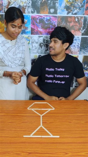 Aparnaa on Instagram: "Move 3 sticks to make 5 triangles #iamapar #iammugu #riddle #games #puzzle #"