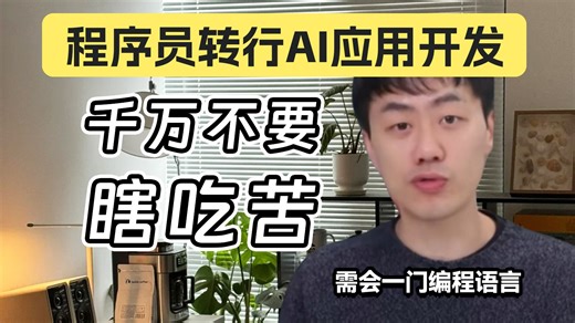 程序员转行AI应用开发，千万不要瞎吃苦