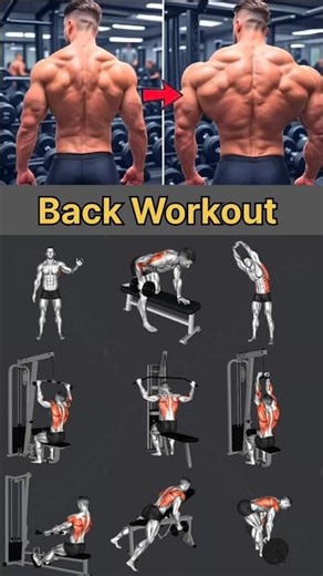 Back 💪 Workout with dumbbells and machine | back workout for beginners
