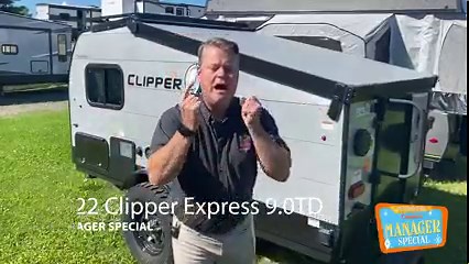 Save $5,000 off the 2022 Clipper Express 9.0TD. WOW!!! Now that's something to get excited about. #coachmenrv #campkinsrv #clipperrv | Campkin's RV Centre