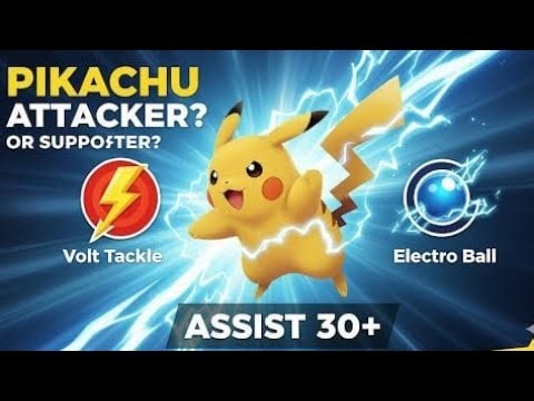 Pokemon unite pikachu attacker or supporter #pokemonunite #pikachu #pokemon