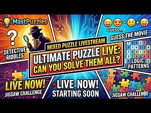 MAST Puzzles Live: Test Your IQ with the Best Riddles! 💡🔴#livequiz #livechallenge