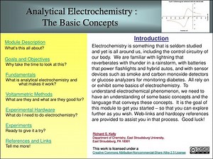 Analytical Electrochemistry : The Basic Concepts - SlideServe