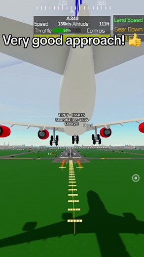 A340 Landing Experience for SAS Airlines