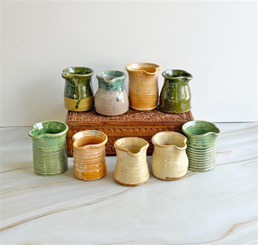 Ceramic Mini Pitcher, Pottery Creamer, Syrup Jug, Small Ceramic Pourer - Etsy