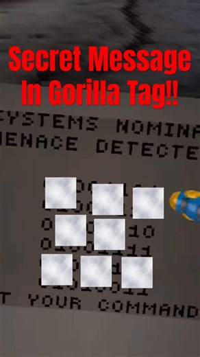 Secret Binary Message in Gorilla Tag!! #gorillatag #shorts #secret #vr