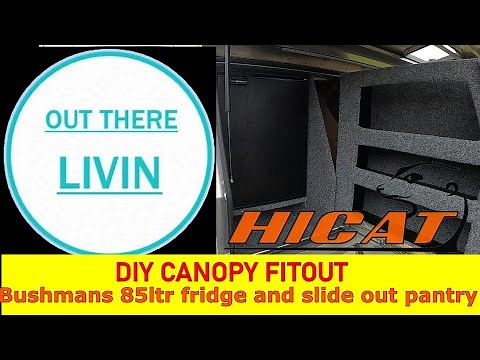 Internal canopy DIY fitout and upright fridge install. Quick, cheap easy and achievable.