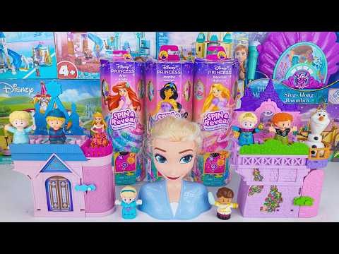 Disney Princess Toys Collection Unboxing | Disney Princess Elsa Frozen Castle Toys | ASMR Toys