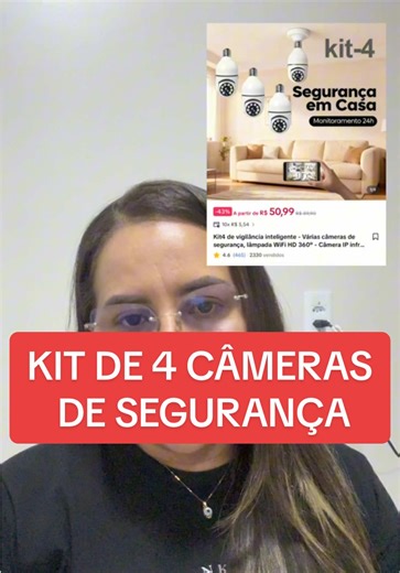 Kit com 4 câmera de segurança #camera #cameracontrol #cameradesegurança #camera360