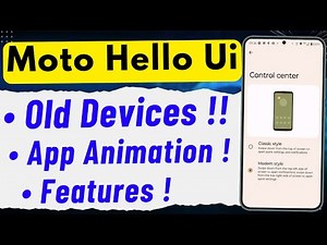 Moto Hello Ui For Existing Devices ! Features ! Animation ! | Android 14 Update