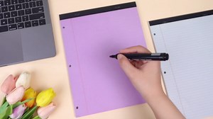 Geyoga 24 Pcs 8.5'' x 11'' Colored Legal Pad 3 Hole Punched Writing Pads Wide Ruled 50 Sheets Per Notepad Micro Perforated Writing Pad Note Pads Office Supplies for School Office (Bright Colors)