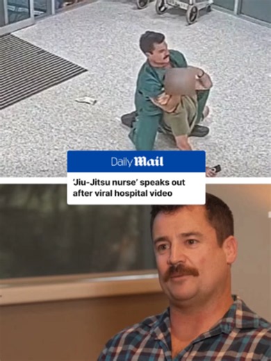 The confronting video went viral, even making headlines in New York, as thousands of viewers struggled to understand the dangerous reality of being a frontline worker. Dan Nelson last month earned the nickname 'Jiu-Jitsu nurse' after sharing a video of himself wrestling the patient to the ground during the incident at Royal Brisbane and Women's Hospital two years ago. #nurse #fyp #jiujitsu#australia