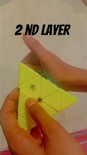 2nd layer solving of pyramix cube #viral #cube #shorts #rubikscube #shortsfeed