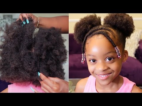 Easy 3 MINUTE Natural Hairstyle For 4C Hair | KID-Friendly!