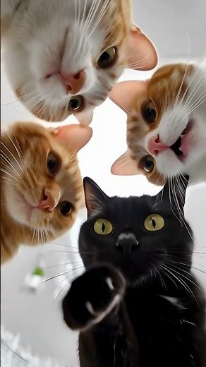 These Cats Can’t Stop Staring at the Camera 👀🐱#curious cats#cats staring at camera#funny cats