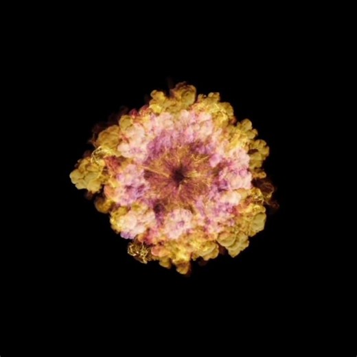 free Top view explosion orange color black background VFX #greenscreen #explotion #vfx