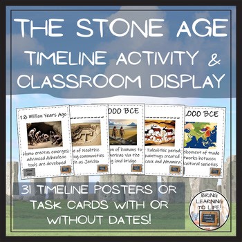 Stone Age Timeline Activity & Classroom Display