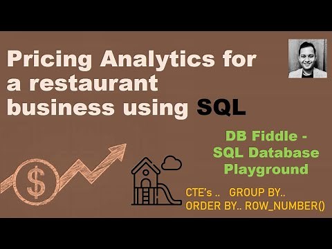 Pricing Analytics using SQL | Data Analytics | Restaurant Business | DB Fiddle - Free SQL Playground