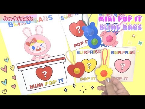 DIY Mini Pop It Blind Bags / Free Printable