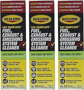 Rislone 4720 Cat Complete Fuel, Exhaust and Emissions System Cleaner, 16.9 oz, 3-Pack