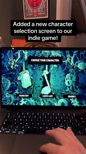 We added a character selection screen to our game! #gamedev #indiegames #indiedev