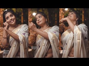 Sruthi jayan glamours saree navel dance | malayalam actress | mallu actress |
