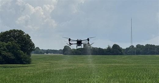 Agriculture drones change the way farmers spray crop