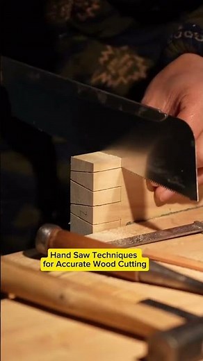 Hand Saw Techniques for Accurate Wood Cutting #wood #woodworking #trending