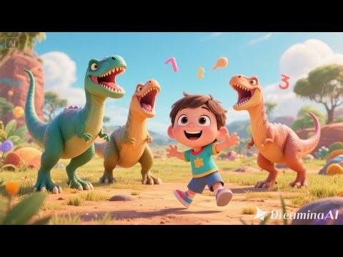 Count with Dinosaurs 1–20 | Fun Dinosaur Counting Song for Kids | Prehistoric Adventure Rhyme
