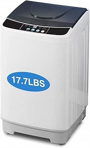 Apartment Washing Machine, 17.8 lbs Portable Washing Machine with 8 Water Levels and 10 Wash Promgrams, Small Washer Machine for Home and Apartment