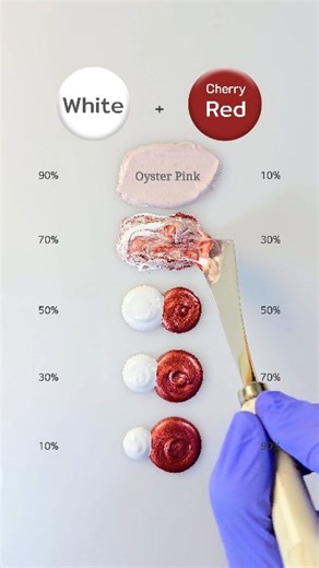 11K views · 257 reactions | White + Cherry Red Color Blend 冷 #colormixing #paintmixing #asmr #colors #artvideo | Mini Art Zone | Facebook