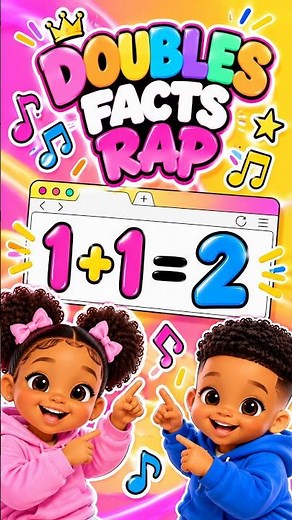 Doubles Facts Rap | 1+1=2, 2+2=4 | Fun Math Song for Kids
