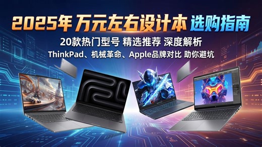 2025年设计师必备！万元左右20款设计本推荐，详细选购指南，深度解析各品牌优劣势，助你找到最适合自己的生产力工具。