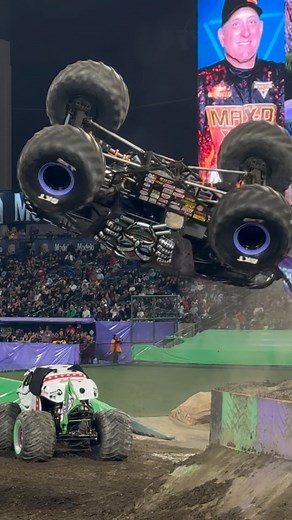 36K views · 718 reactions | Nitro Max D Backflips! #monsterjam #monstertrucks #motorsport #trucks #reels #instagram #donuts #backflip #monstertruck #offroad #crash #fullsend #skills #hugeair | Avengersracing | Facebook