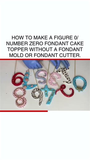 DIY Fondant Number Zero Cake Topper No Mold Needed #CakeDecoration #DIYBaking