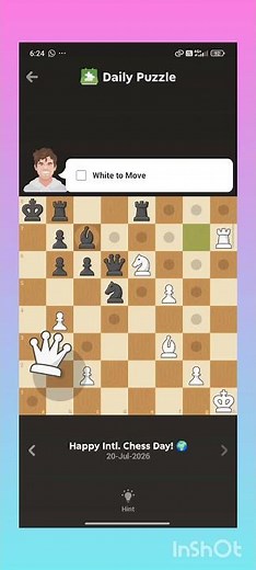 ♟️ Chess.com Daily Puzzle | 20 July 2026 🧩 | Step-by-Step Solution#shorts #trending #daily