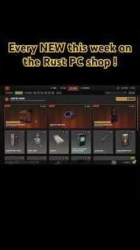 Every NEW this week on the Rust PC shop / Skins & prices You Need to See 👀 #rust