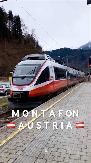 The train CityJet ÖBB Bombardier in Vandans, Austria 🇦🇹 #austria #öbb #train #railway #zug #iphone