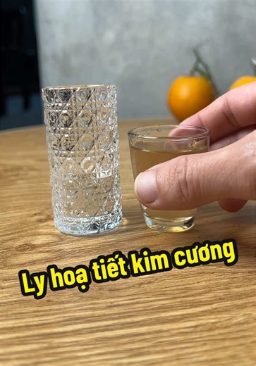 Bộ ly hoạ tiết kim cương sang trọng để tiếp khách