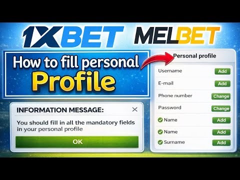 1Xbet account registration personal profile fill up 👉personal details 👉All the mandatory fields