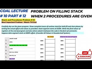 MOST IMPORTANT Stack Filling Problem 03 | Easy Solution | Stacks and Procedures