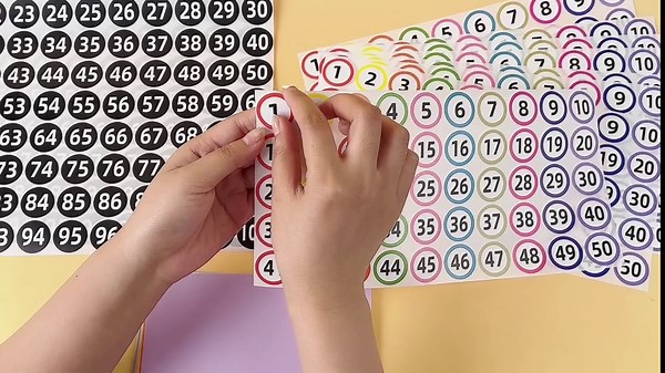 STARLIBOO Number Stickers, 1inch Numbered Stickers 1-50, 500Pcs Vinyl Number Stickers, Removable Storage Labels for Organizing, Boxes, Bins, Toolbox, Lockers, Indoor/Outdoor.