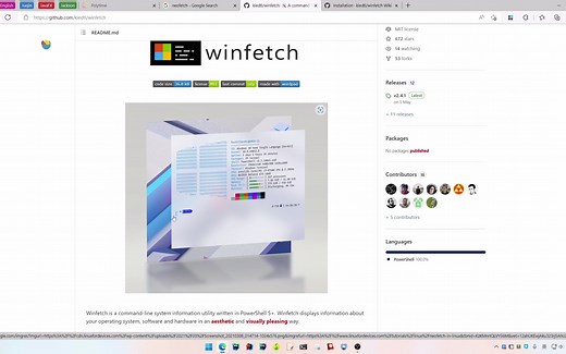 【Windows教程】在终端输出系统信息（使用Winfetch）