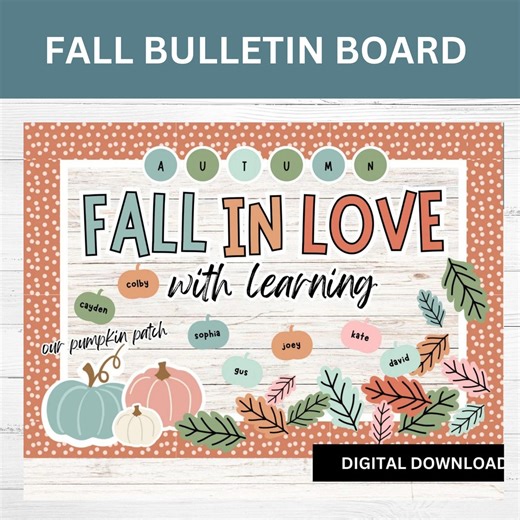 Fall Classroom Bulletin Board Kit: Autumn Decor - Etsy