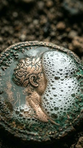 This Caesar Coin Was Buried for 1000 Years… Look at This 😱#asmr #coinrestoration