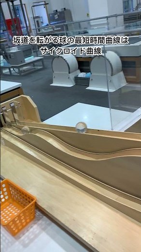 坂道の最速降下曲線の比較 #坂道 #サイクロイド #最短 #科学館へ行こう #川口市立科学館