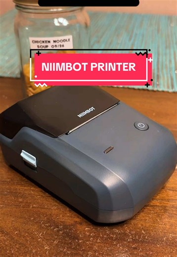 Custom stickers. Zero ink. This Niimbot printer will give you a professional looking sticker you can design all on your own✨ . . . #thermalprinter #customstickers #mealinajar #labeling #organization